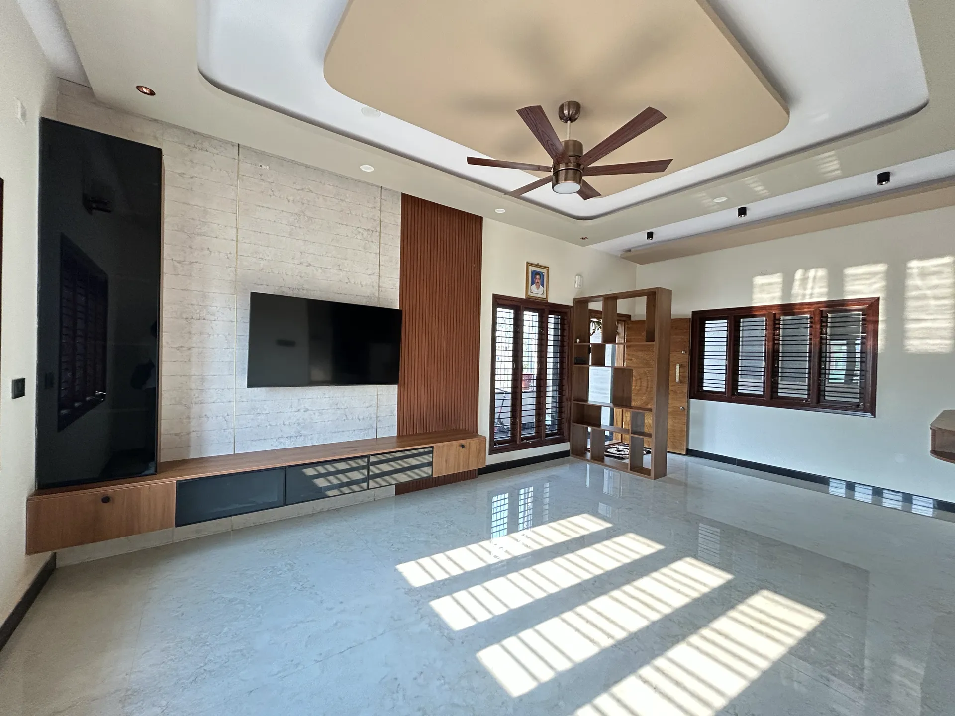 Independent villa in Bommasandra — living room TV unit