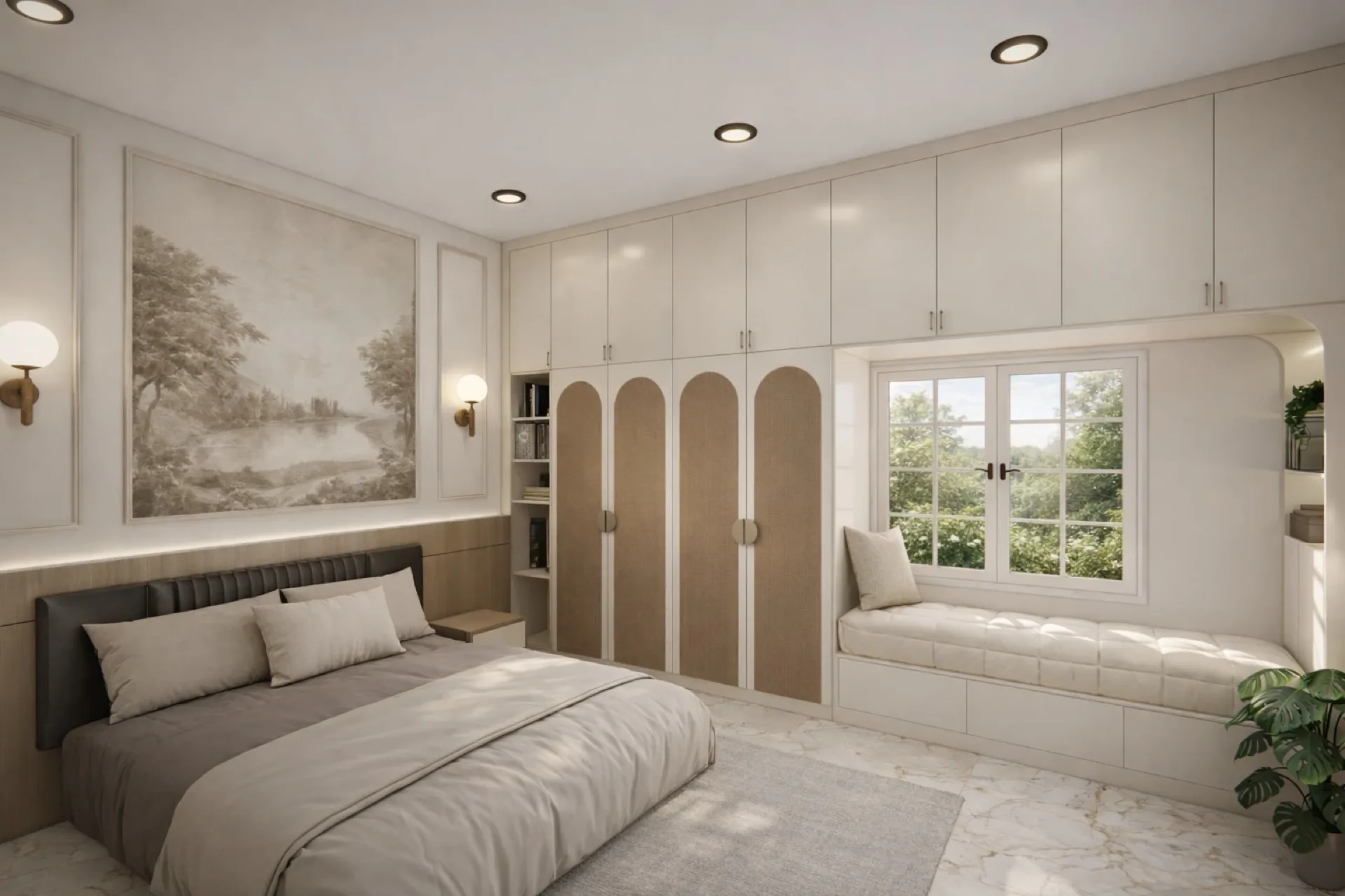 Traditional wooden pooja room design