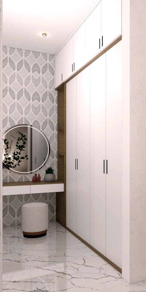 Custom wardrobe with vanity unit